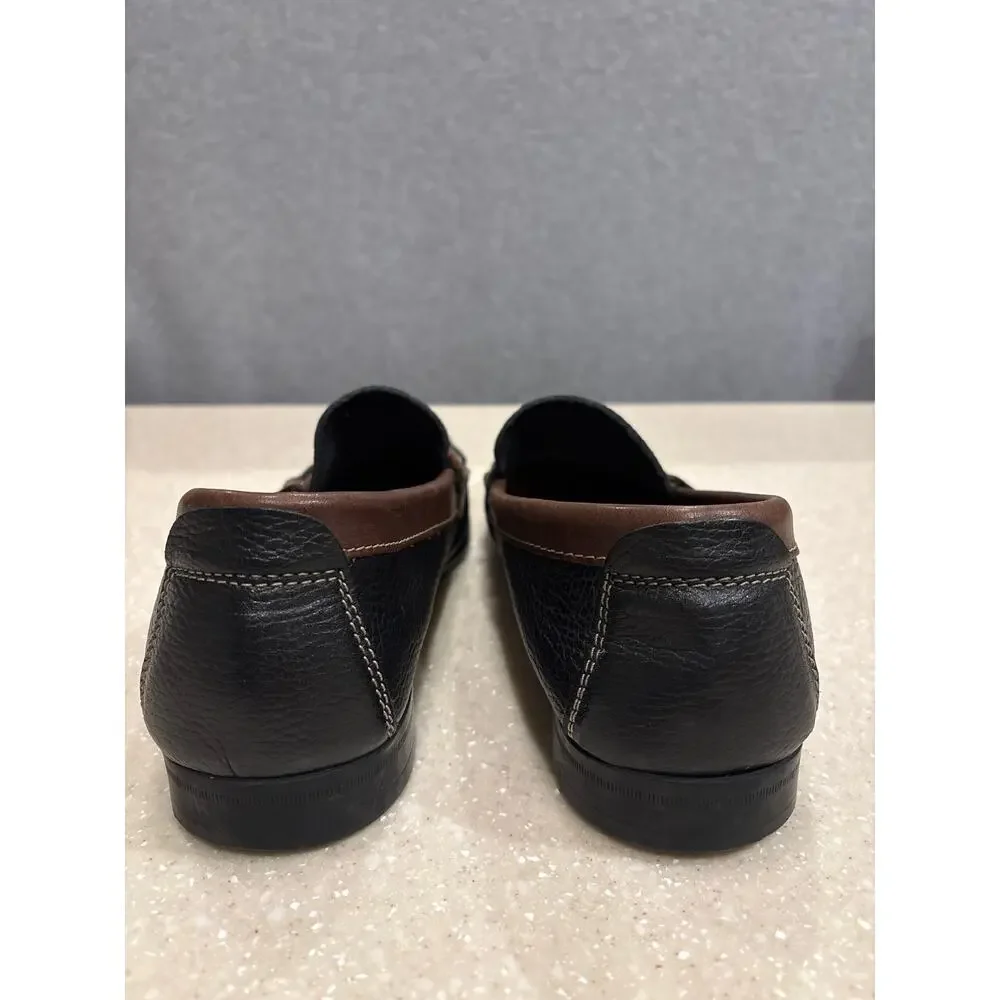 Florsheim Franklin Penny Loafer‎ Shoes Men's Size 11 Black Brown Leather Slip-On